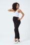 Maternity Stretchable Abdominal Band Adjustable Waist Mom Fit Gabardine Trousers Black - 4