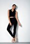 Clothing Zero Sleeve Sports Tights Set Black