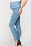 Maternity Jeans Skinny Straight Model Narrow Leg Blue - 2