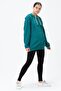 Pregnant Breastfeeding Detailed Hooded Sweatshirt Green