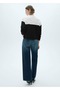 Two-Color Perkins Collar Sweater - 4