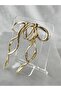 Gold and Silver Plate Bow Ribbon Look Earrings - 2