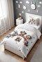 Knitted Rainbow and Safari Patterned Single Baby Kids Bedding Set - 3