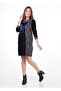 Maternity Degaje Collar Three Quarter Sleeve Casual Dress Cobalt Blue