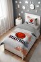 Basketball Patterned Single Baby Kids Bedding Set - 3