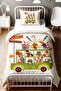 Campus Bus Safari Patterned Single Baby Kids Bedding Set - 2