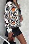 Women's Bohemian Cross Stitch Embroidered Jacket - 4
