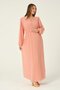 Maternity Waist Tie Chiffon Maxi Length Hijab Dress Somon - 2