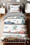 Safari Traffic Patterned Single Baby Kids Bedding Set - 2