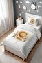 Baby Lion Patterned Single Baby Kids Bedding Set - 3