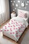 Pink Knitted Hearts Patterned Single Baby Kids Bedding Set - 3