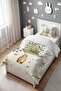 Green Tented Animals Patterned Single Baby Kids Bedding Set - 3