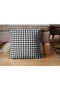 4-Piece Digital Printed Gift Sofa Set - Black and White and Houndstooth Pattern - 2