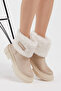 Women's Woolen Comfortable Fit Boots, Non-Slip Sole Women's Boots - 4