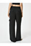 Women's Black Wide Leg Trousers - 4