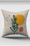 Imaginary Surreal Flowers and Vase Patterned 4-Piece Digital Printed Throw Pillow Cover 43 X 43 cm 027 - 3