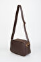 Women's Squirrel Bitter Brown 4 Compartment Faux Leather Medium Size Zipper Closure Handbag and Shoulder Bag - 4