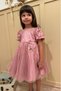 Dried Rose Little Glittery Polka Dot Short Sleeve Girl's Baby Girl Dress - 3