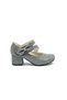 İremsu 7845 Side Ribbon Girls' Heeled Children's Shoes PLATINUM - 2
