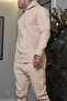 Men's Hooded Tracksuit Set with Raised Inside, Relaxed Fit and Elastic Legs - Sports - 5