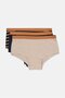 Kids Girl 3 Pieces Textured Pull On Panty, Navy - 3