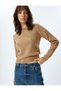 Brown Women's Basic Sweater - 2