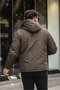 Winter Water and Cold Proof with Fur Inside Detachable Hooded Winter Men's Coat - 2