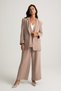 Single Button Mink Blazer Jacket - 6
