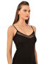 Özkan 20572 Women's Cotton Tulle Detailed Thin Strap Undershirt - 4