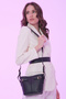 Tokyo Women's Black Shoulder Bag with Adjustable Strap, Large Compartment, Zipper Pocket, and Magnet Closure - 3
