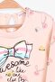 Girl's Long Sleeve Dress Ribbon Patterned 1-4 Years, Beige - 3