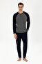 Men's Anthracite Melange Pajama Set 50301726 -Vr081 - 2
