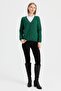 Women's V-Neck Cardigan Wool Knitted - 2