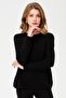 Women's Crew Neck Classic Wool Sweater Black