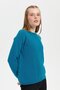 Women's Crew Neck Classic Wool Sweater A.Petrol
