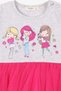 Girl's Long Sleeve Dress Printed 1.5-5 Years, Light Gray Melange - 5