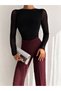 Women's Black Long Tulle Sleeve Sandy Blouse Hzl25W-Fry 122521 - 2