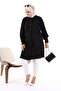Women's Hijab Large Size Long Sleeve Ayrobin Shirt Tunik Black - 6
