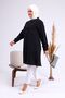 Women's Large Size Hijab Tunic Buttoned Ayrobin Fabric - 6