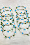Blue Rose Petal Bridesmaid Crown, Bridal Henna Night Wedding Bride Bachelorette Party Circumcision - 2