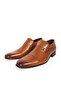 Men's Handmade Classic Shoes with Genuine Leather Sole, Real Leather OSC 210 Mustard - 6