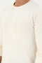 Men's Regular Fit Crew Neck Cream Sweatshirt 50290582-Vr071 - 7