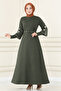 Khaki Belted Dress - Msl1610
