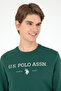 Men's Regular Fit Crew Neck Dark Green Sweatshirt 50293362 -Vr079 - 2