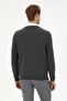 Men's Slim Fit V-Neck Anthracite Melange Sweater 50297063-Vr081 - 5