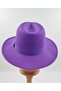 Purple Panama Fedora Hat - 4