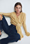 Spanish Sleeve Shawl Collar Cardigan Blouse - 2