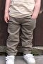 Boy's Trousers Lace-up Elastic Waist 1.5-5 Years, Dark Khaki Green - 2
