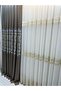 Nivemeshome Larissa H5451 Gold Detailed 1/3 Frequent Pleated Tulle Curtain Apm - 2
