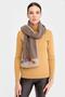 Women's Embroidered Kaşkol with Bordering Edges, Light Beige - 6